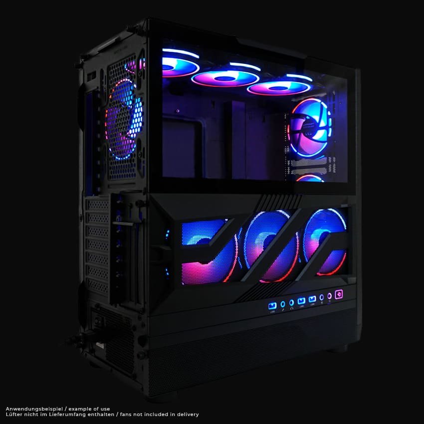 LC-900B-ON Midi-ATX Case, Black - Thumbnail 8