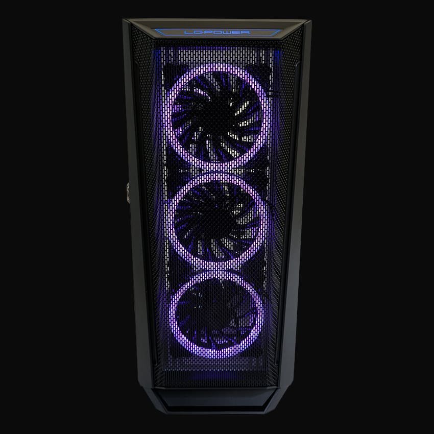 LC-805BW-ON Holo-1_X Midi-ATX Case, Black/White - Thumbnail 3