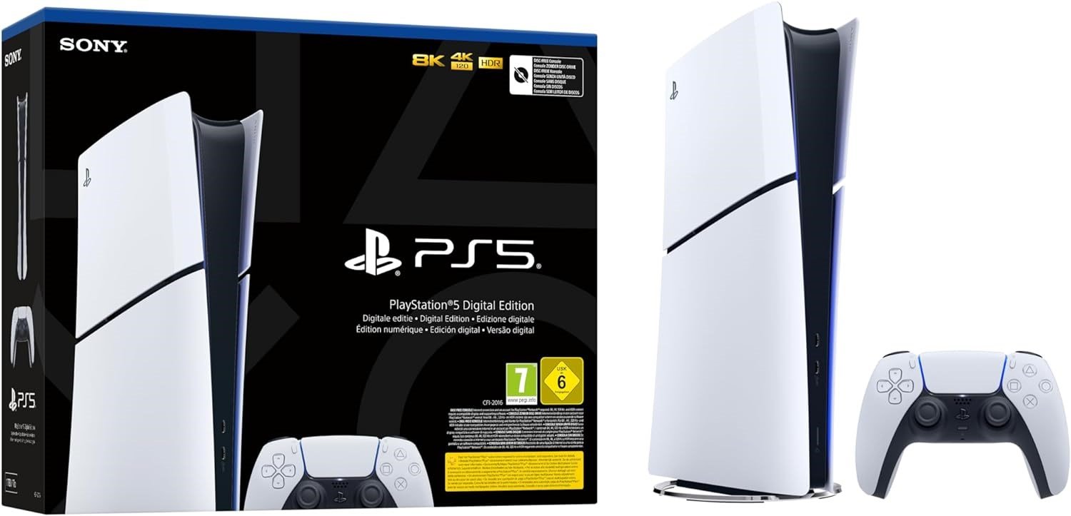Sony PlayStation 5 Digital Slim Edition Console, 1TB SSD, Wi-Fi, Black/White - Thumbnail 4