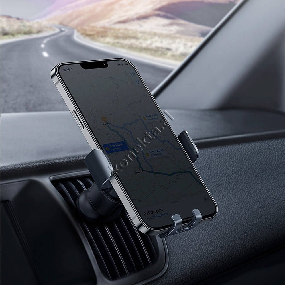 Baseus Car Phone Holder, Dark Gray, 110x88mm - Thumbnail 10