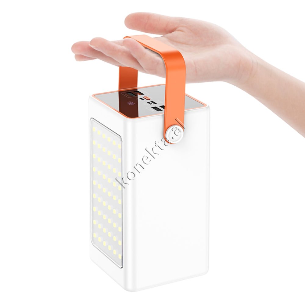 Hoco 90000mAh External Battery, White, LED Light, Multiple Ports, Fast Charging 22.5W - Thumbnail 8