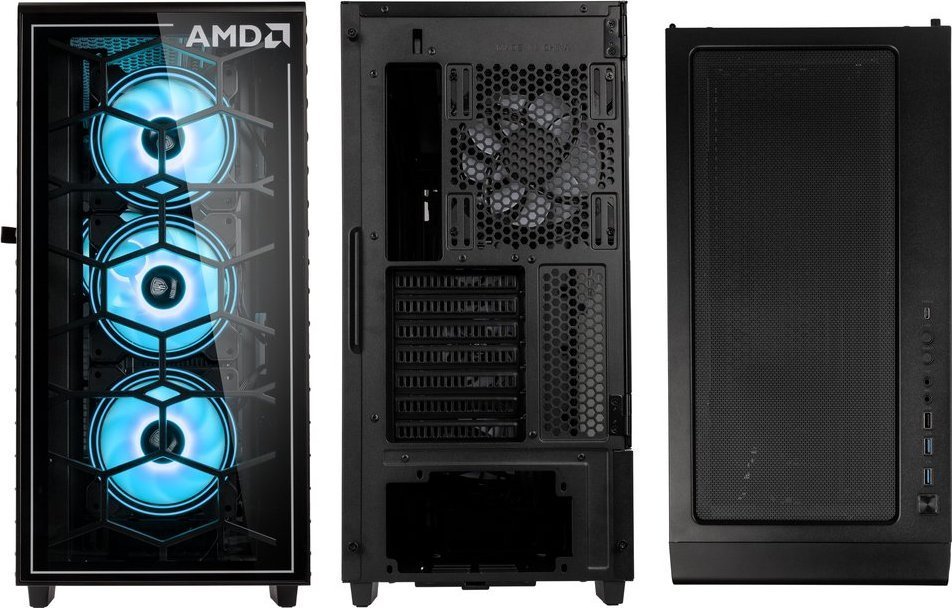 Kolink Observatory Y AMD SE ARGB Case, Black, Midi Tower - Thumbnail 2