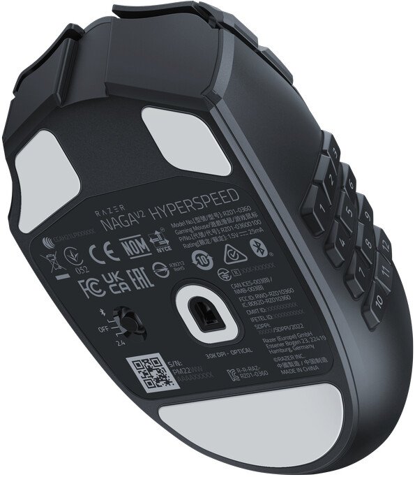 Razer Naga V2 HyperSpeed Mouse, Black - Thumbnail 8