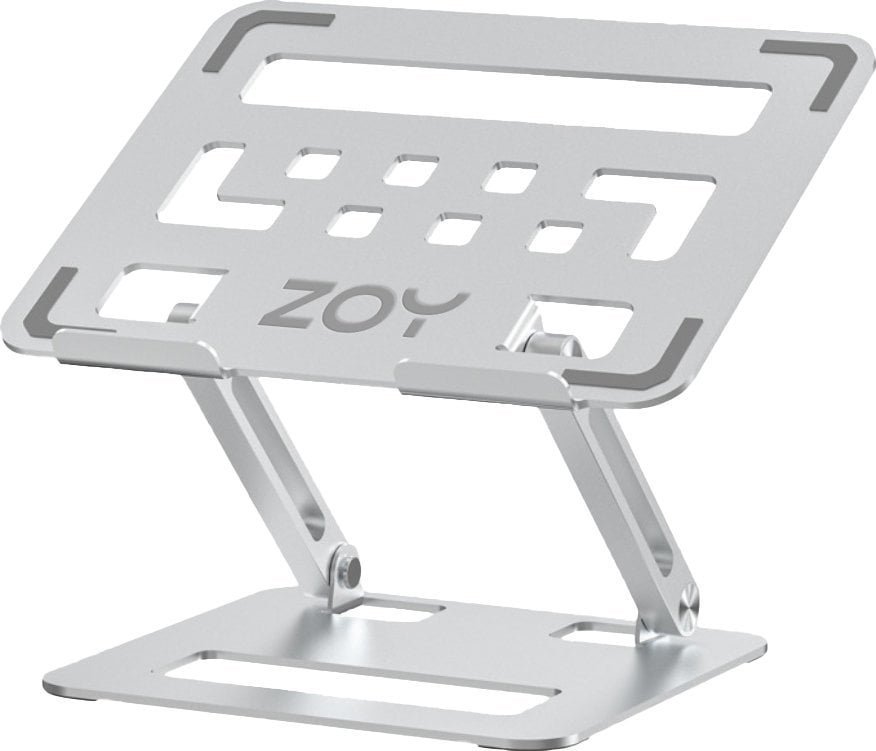 ZOY ZLS08 Laptop Stand, Silver - Image 1