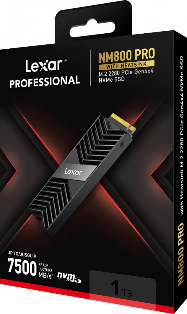 Lexar Professional NM800 Pro SSD, 1TB, M.2 2280 PCI-E x4 Gen4 NVMe - Thumbnail 8