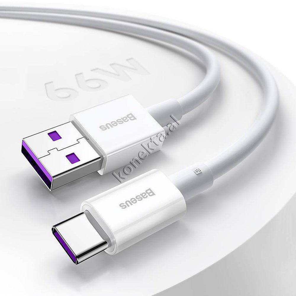 Baseus Superior Series Type-C Charging Cable, 66W, 1m, White - Thumbnail 12