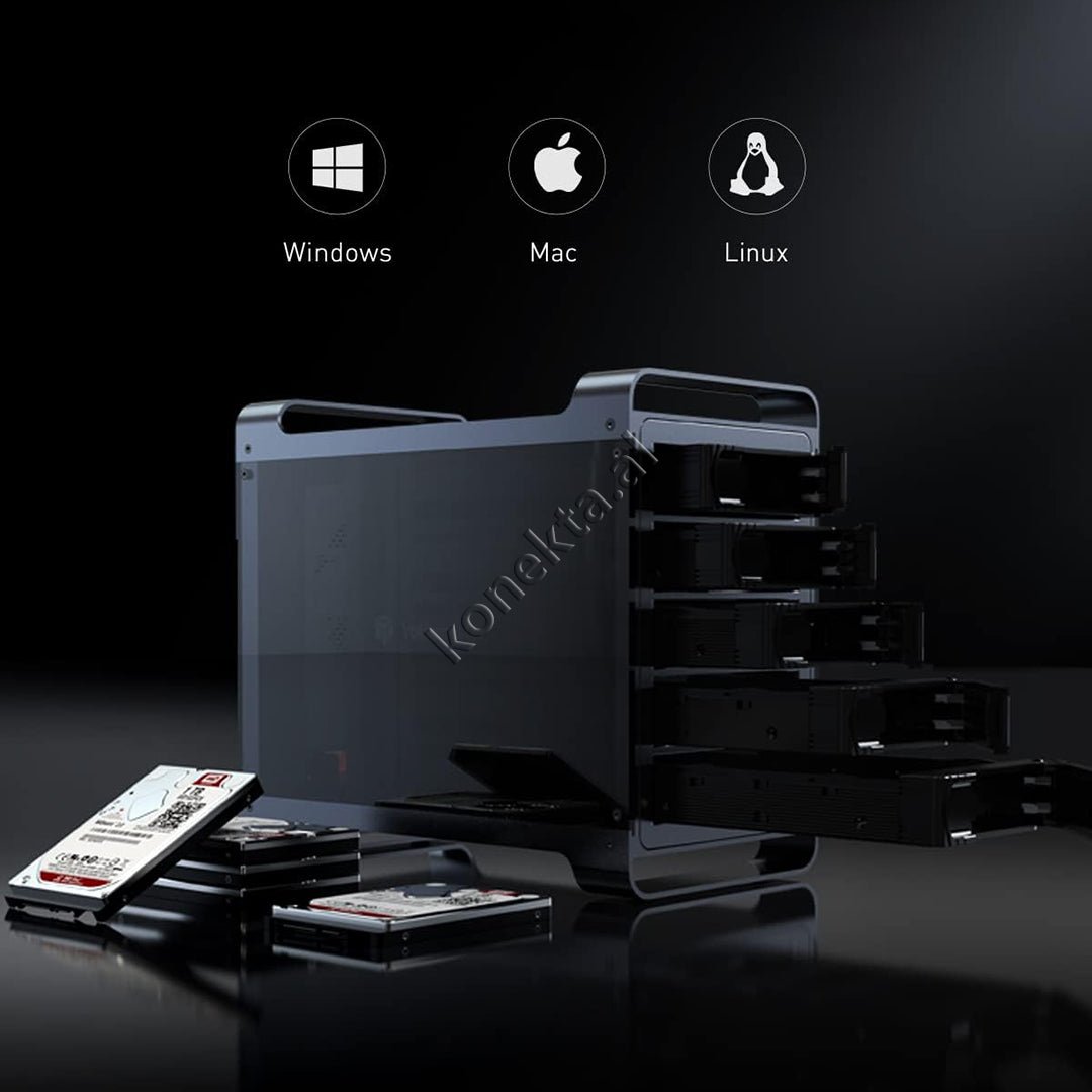Yottamaster Hard Disk SSD Reader 3.5" / 2.5" 18TB With 5 Bays Up To 90TB Max With RGB Light - Thumbnail 11