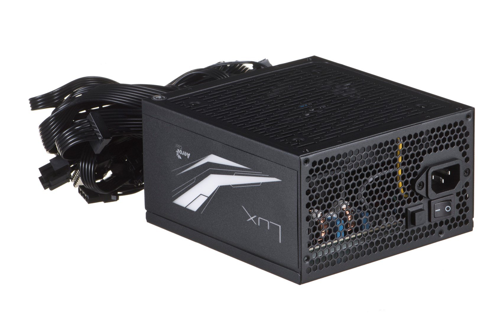 AeroCool LUX RGB 550W Power Supply, 80Plus Bronze, 12cm, Black - Thumbnail 3
