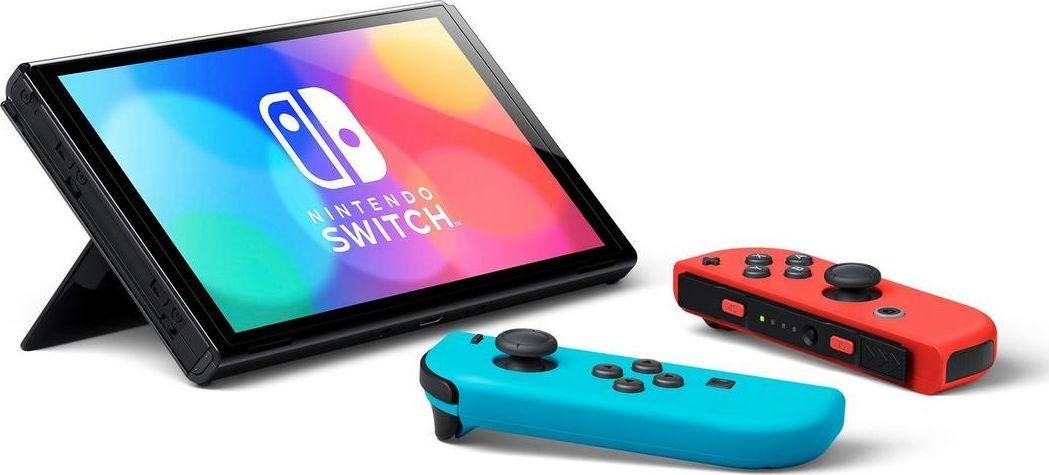 Nintendo Switch OLED Console, Red/Blue - Thumbnail 3