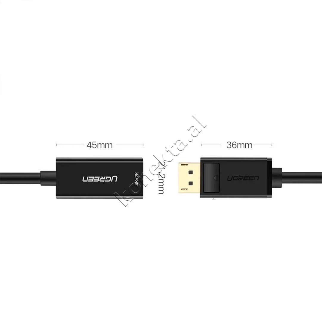 UGreen DisplayPort to HDMI Adapter 4K/1080p, 25cm, Black - Thumbnail 5