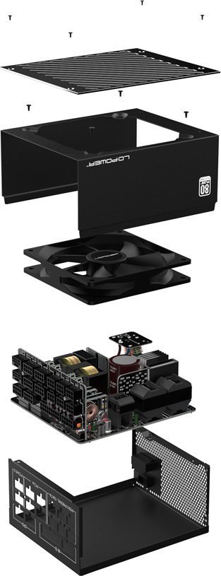 LC-Power LC850P V3.0 ATX 3.0 Power Supply, 850W - Thumbnail 12