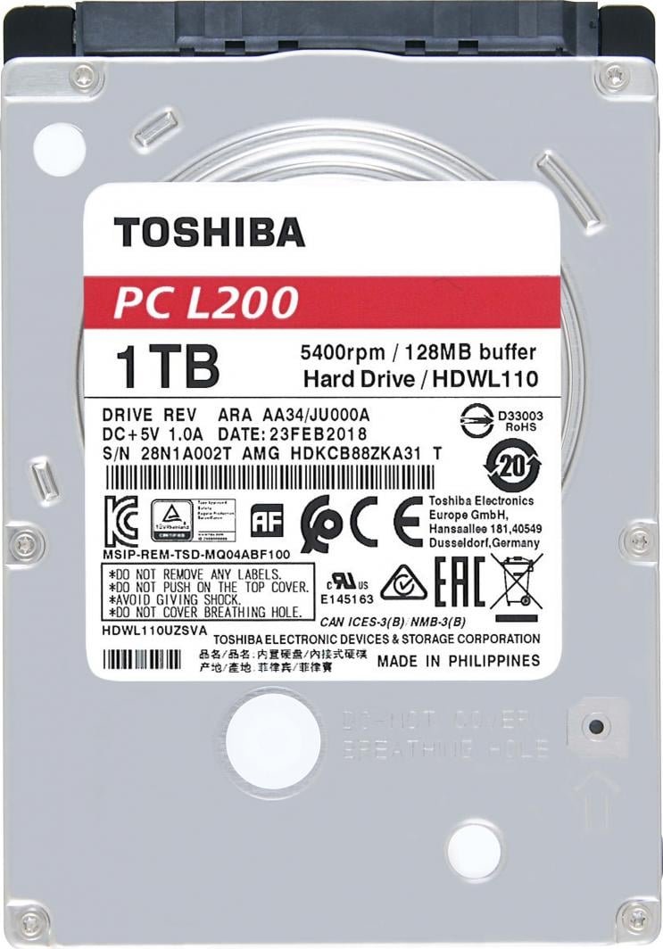 Toshiba L200 HDD, 1TB, 2.5" SATA III - Thumbnail 3