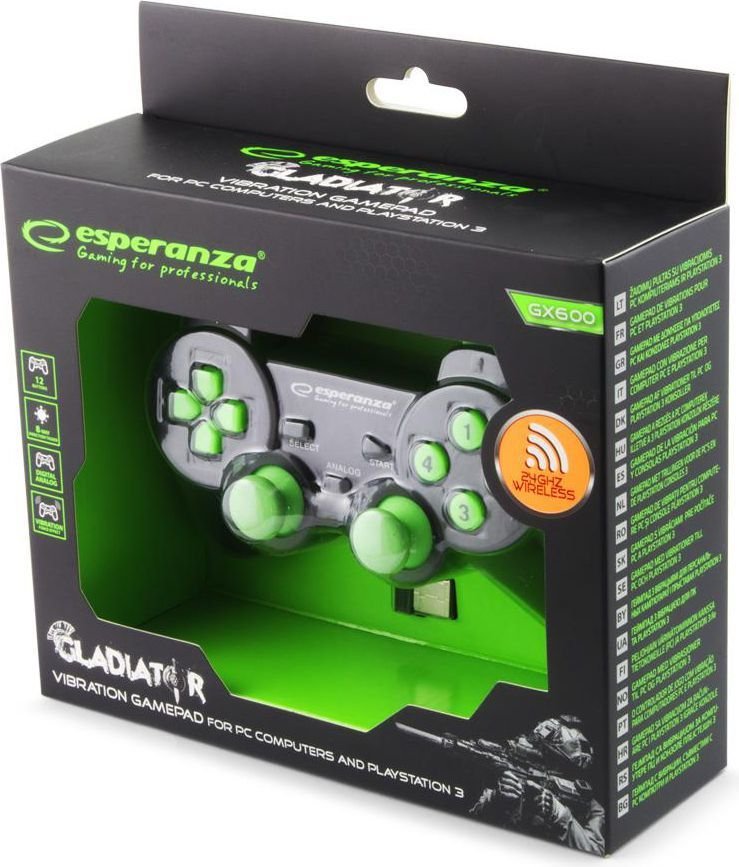 Esperanza Gladiator Controller, Wireless, Green - Thumbnail 3