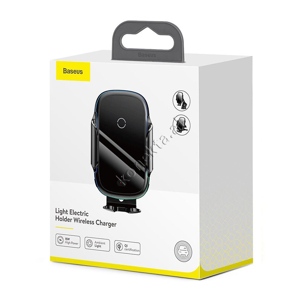 Baseus Mbajtese Celulari Me Sensor Rreze Infra Te Kuqe Per Makine + Karikues Wireless 15w - Thumbnail 2