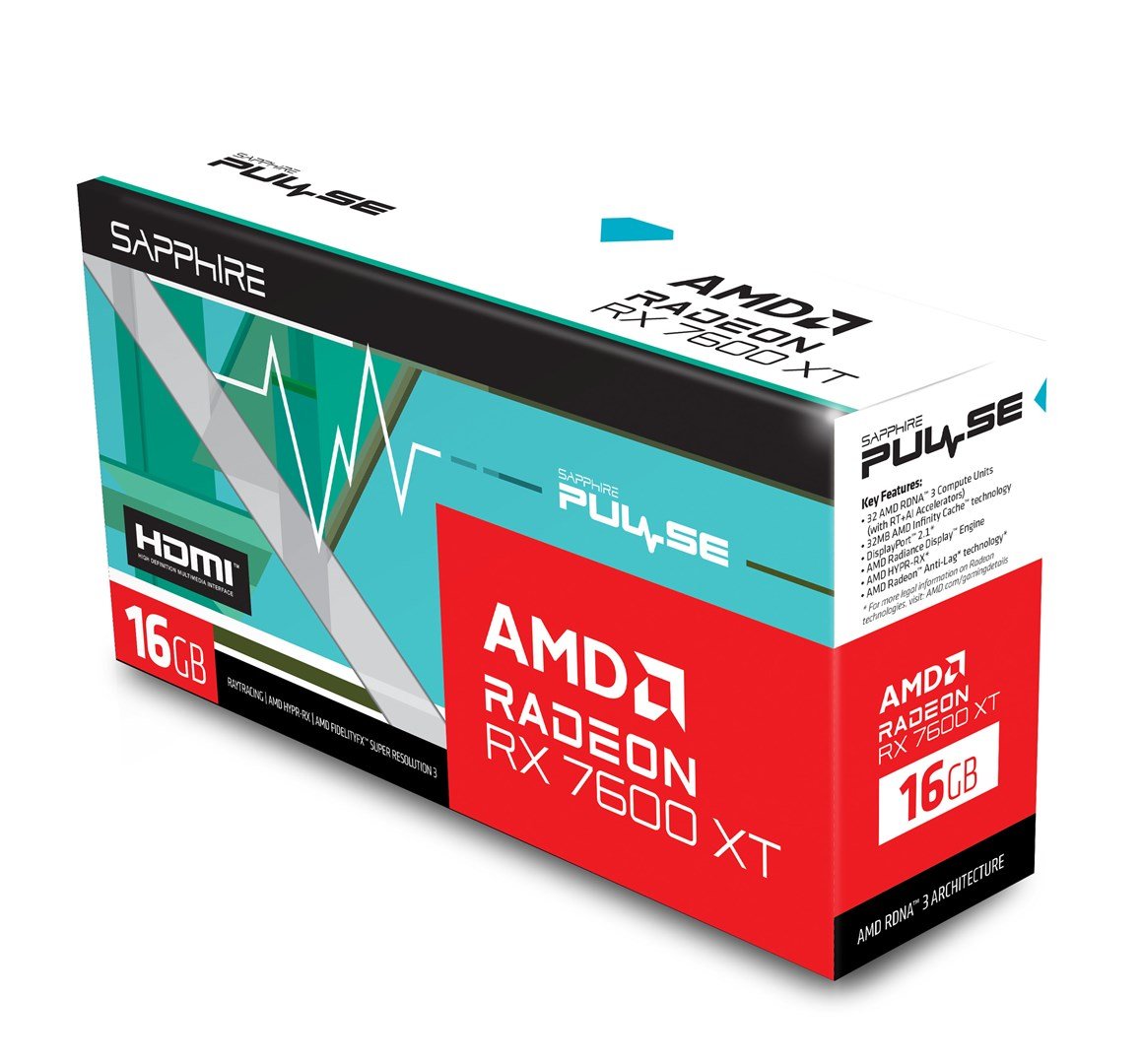 Sapphire Pulse Radeon RX 7600 XT OC 16GB GDDR6 Graphics Card - Thumbnail 7