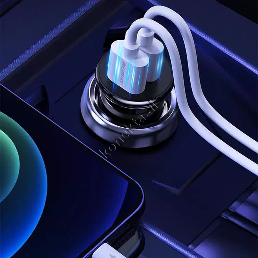 Remax Adaptor Karikimi Per Makine Me 2 Porta, E Zeze / E Bardhe - Thumbnail 8