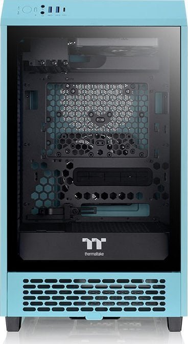 Thermaltake The Tower 200 Case, Turquoise, Mini Tower - Thumbnail 2