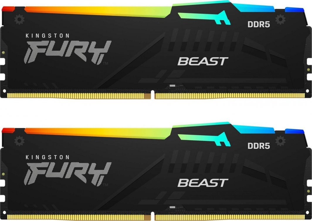 Kingston Fury Beast Memory, DDR5, 32 GB, 6400 MHz, CL32, RGB - Thumbnail 2