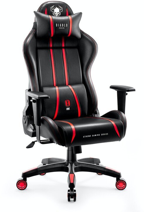 Diablo Chairs X-One 2.0 Chair, XL, Black / Red - Thumbnail 2
