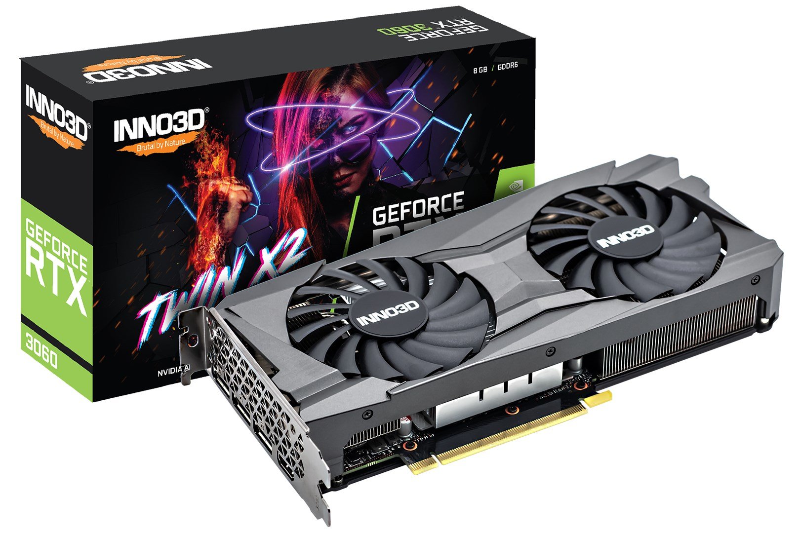 Inno3D GeForce RTX 3060 Twin X2 OC LHR 8GB GDDR6 Graphics Card - Thumbnail 3