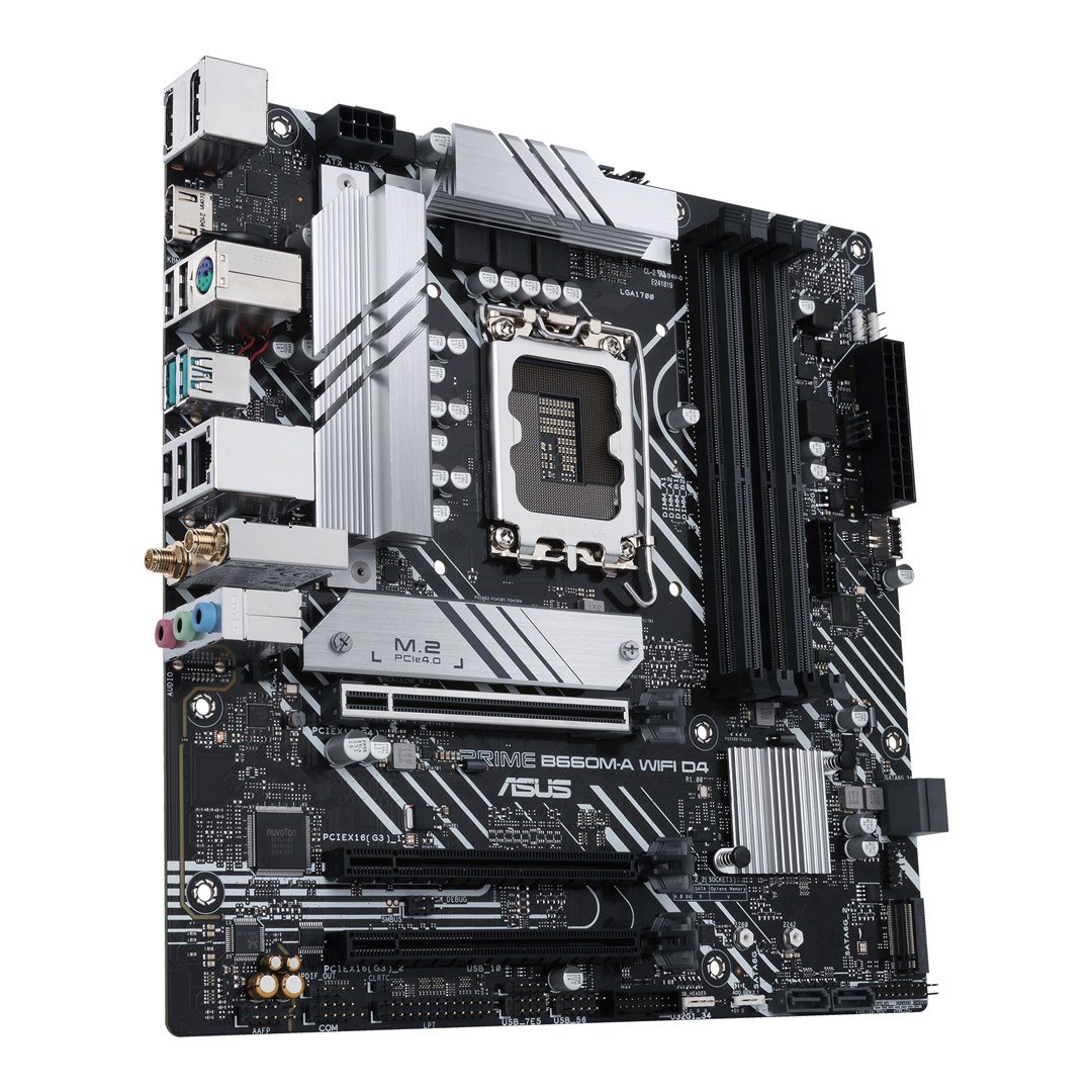ASUS PRIME B660M-A WiFi D4 Intel B660 LGA 1700 Micro ATX Motherboard - Thumbnail 3