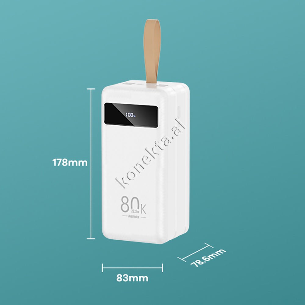 Remax 80000mAh External Battery, White - Thumbnail 12