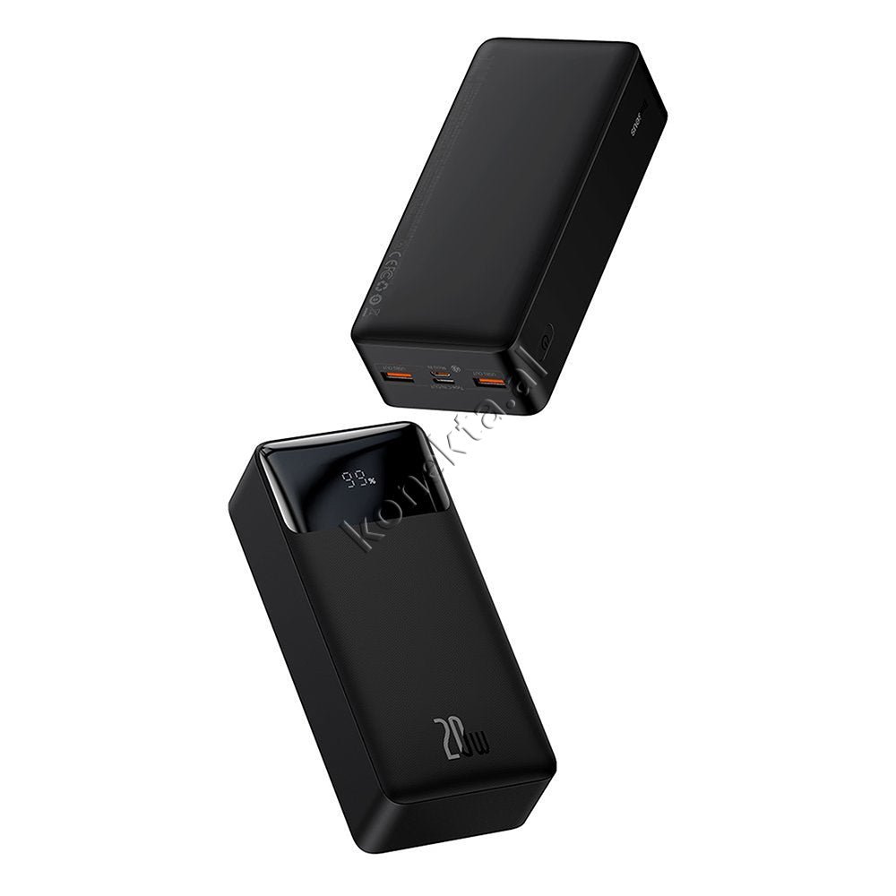 Baseus 30000mAh Power Bank, 15W & 20W, 3 Ports, Black - Thumbnail 8