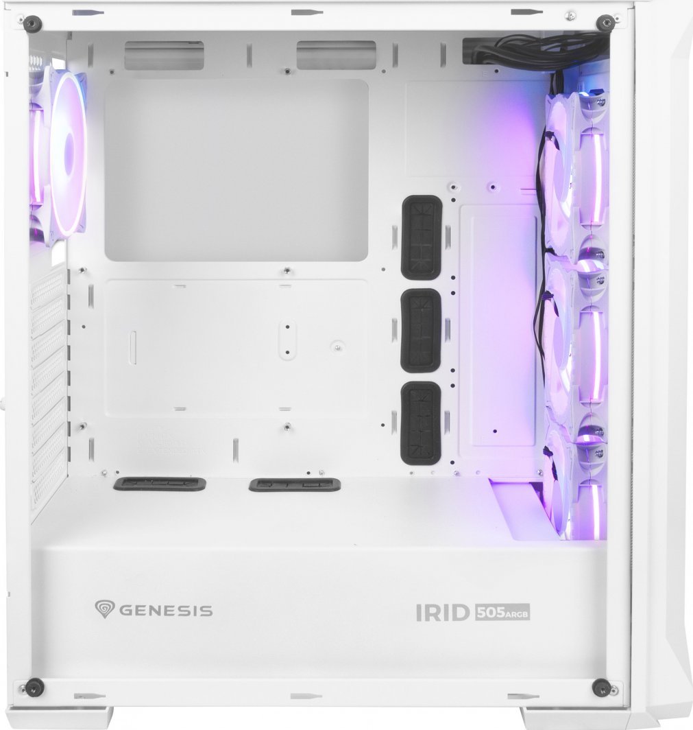 Genesis Irid 505 ARGB Computer Case, White - Thumbnail 6