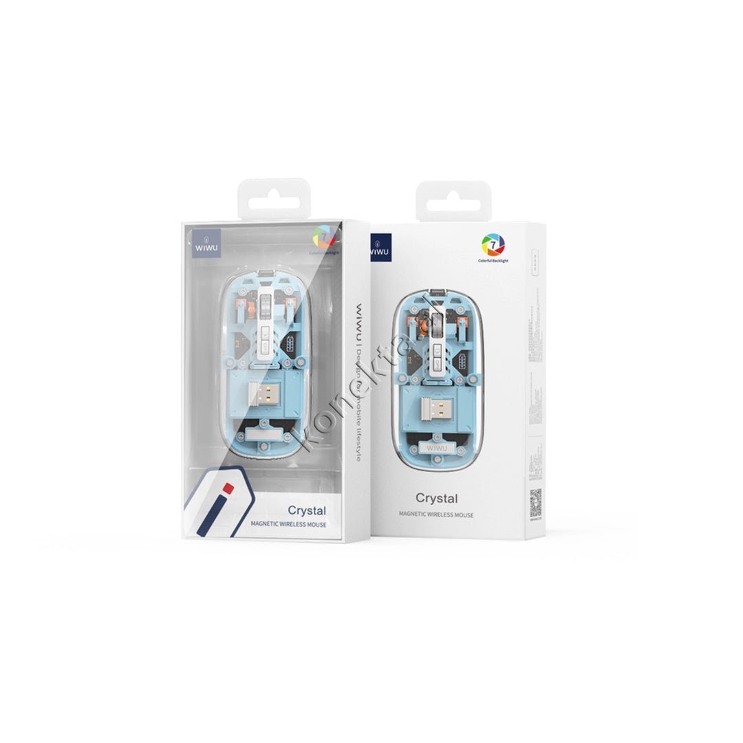 Baseus Wiwu Wireless Mouse, Dark Gray / Light Blue - Thumbnail 7