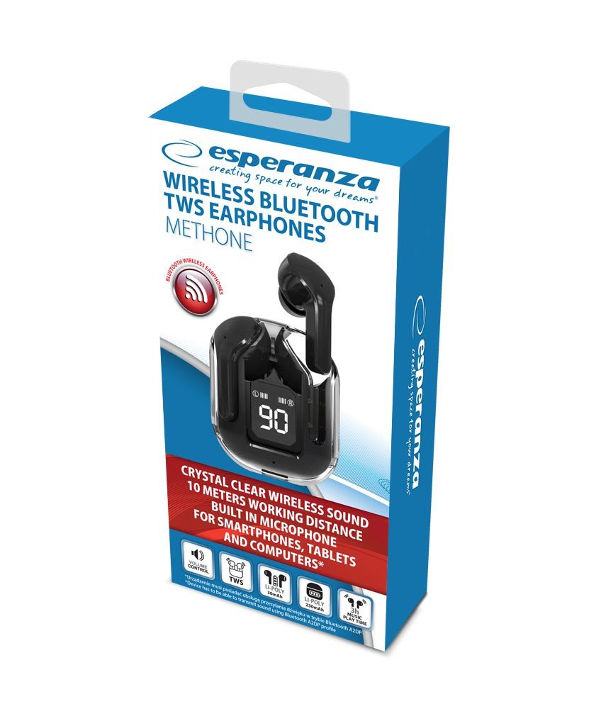 Esperanza EH238K Headphone, Wireless, Black - Thumbnail 5