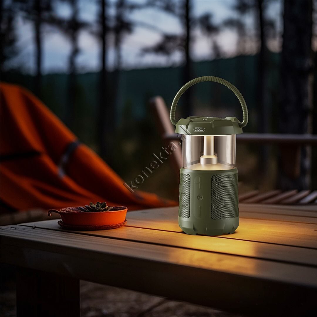 XO Boks Bluetooth Me Drite LED, Black and Green - Thumbnail 8