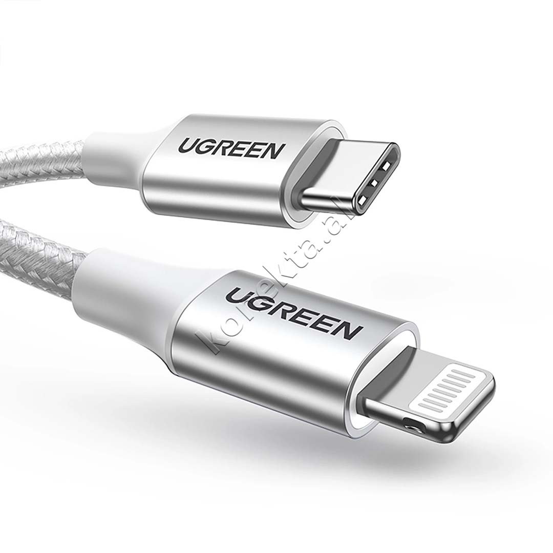 UGreen USB-C to Lightning Cable, 1m, Black / Silver - Thumbnail 10
