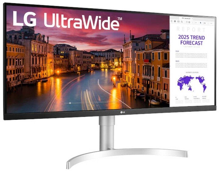 LG 34WN650-W Monitor, 34 inch, White / Black / Silver - Thumbnail 4