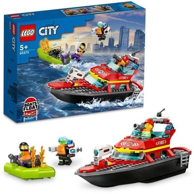 LEGO City Fire Rescue Boat Set, 144 Pieces - Image 1