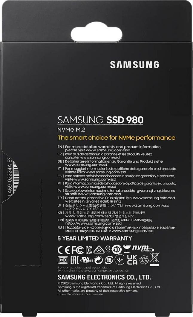 Samsung 980 SSD, 1TB, M.2 2280 PCI-E x4 Gen3 NVMe - Thumbnail 7