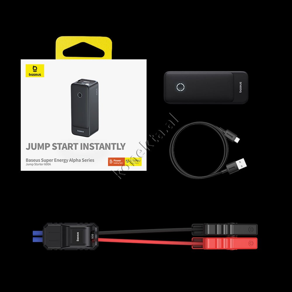 Baseus Multifunctional External Starter Battery, 6000mAh, Black - Thumbnail 16