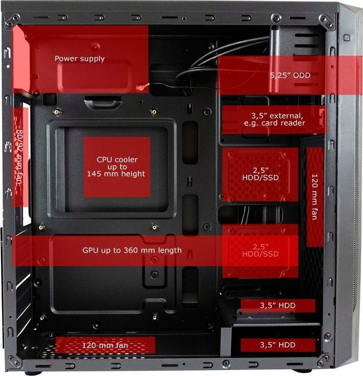 LC-Power 7040B Case, Midi Tower - Thumbnail 8