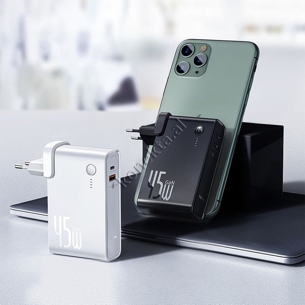 Baseus 2 in 1 Charger and Power Bank, 45W, 10000mAh, Black - Thumbnail 14