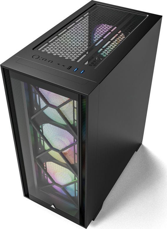 Montech AIR 1000 Premium Case, Black, Midi Tower - Thumbnail 2
