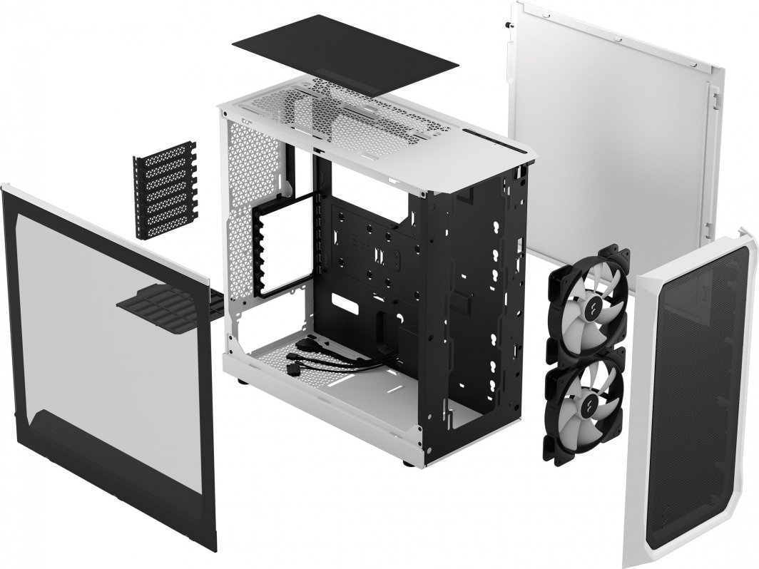 Fractal Design Focus 2 RGB Case, White, Midi Tower - Thumbnail 10