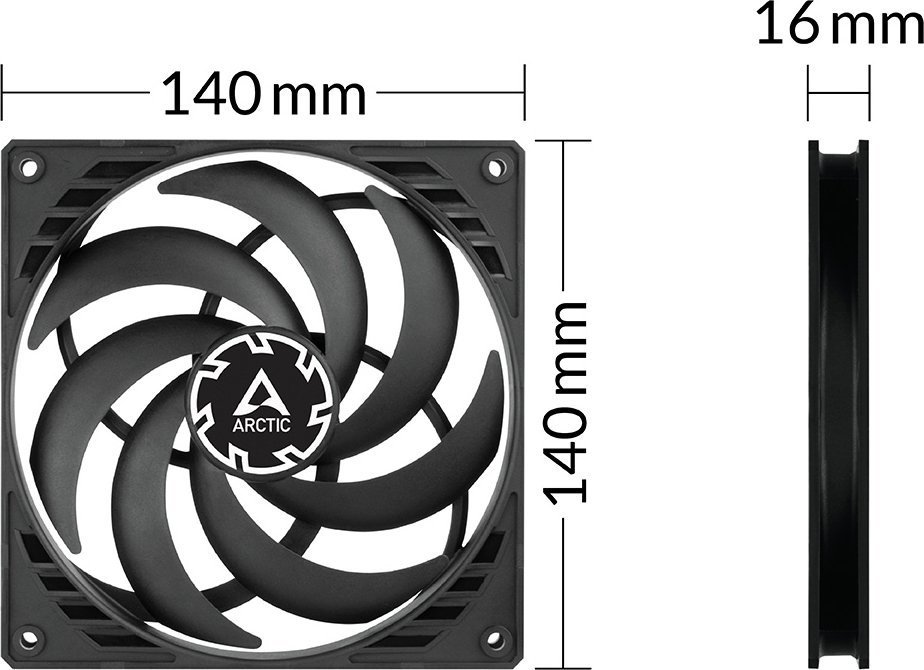 Arctic P14 Slim PWM PST Fan, 140 mm - Thumbnail 5