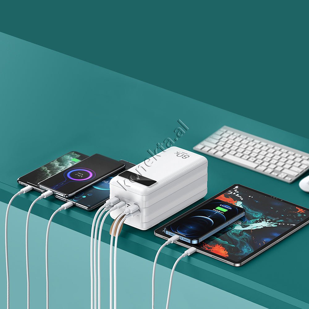 Remax 80000mAh External Battery, White - Thumbnail 4