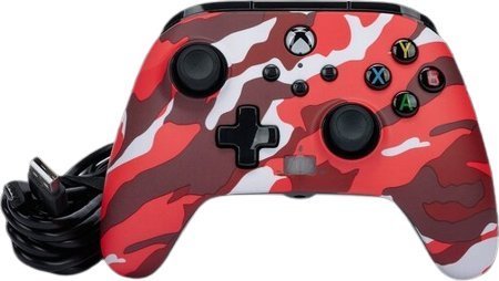 PowerA Enhanced Red Camo Controller, Wired, White / Red - Thumbnail 8