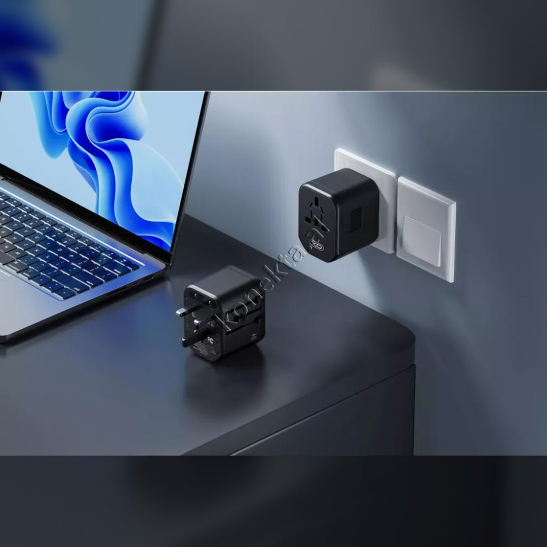 XO Adaptor Karikimi, E Bardhe, 4 Priza, 3 Porta Karikimi - Thumbnail 2