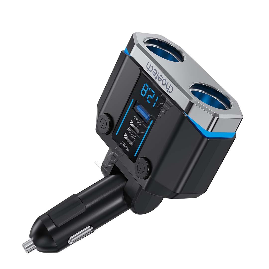 Choetech Adaptor Karikimi 200W Per Makine Me 2 Porta Type-C Dhe 1 Porte USB - Image 1
