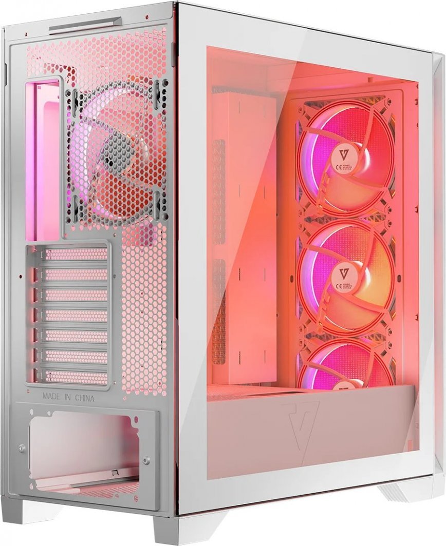 Modecom Volcano Expanse T Apex ARGB Case, White, Midi Tower - Thumbnail 3