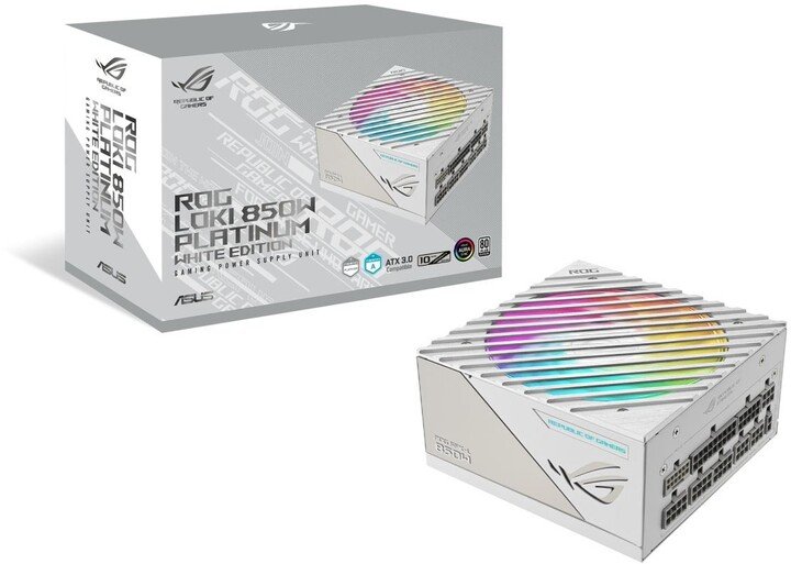 Asus ROG Loki Platinum White Edition 90YE00N2-B0NA00 Power Supply, 850W, White - Thumbnail 5