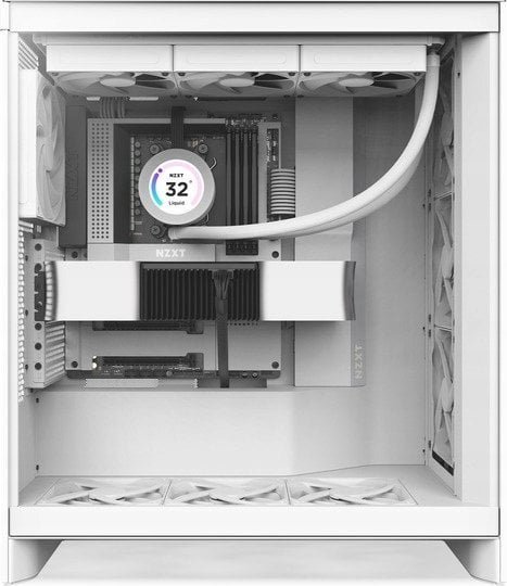 NZXT H7 Flow Case, White, Midi Tower - Thumbnail 4