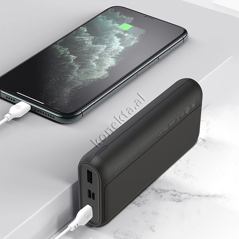 XO 20000mAh External Battery, Black / White, 2 Ports - Thumbnail 4
