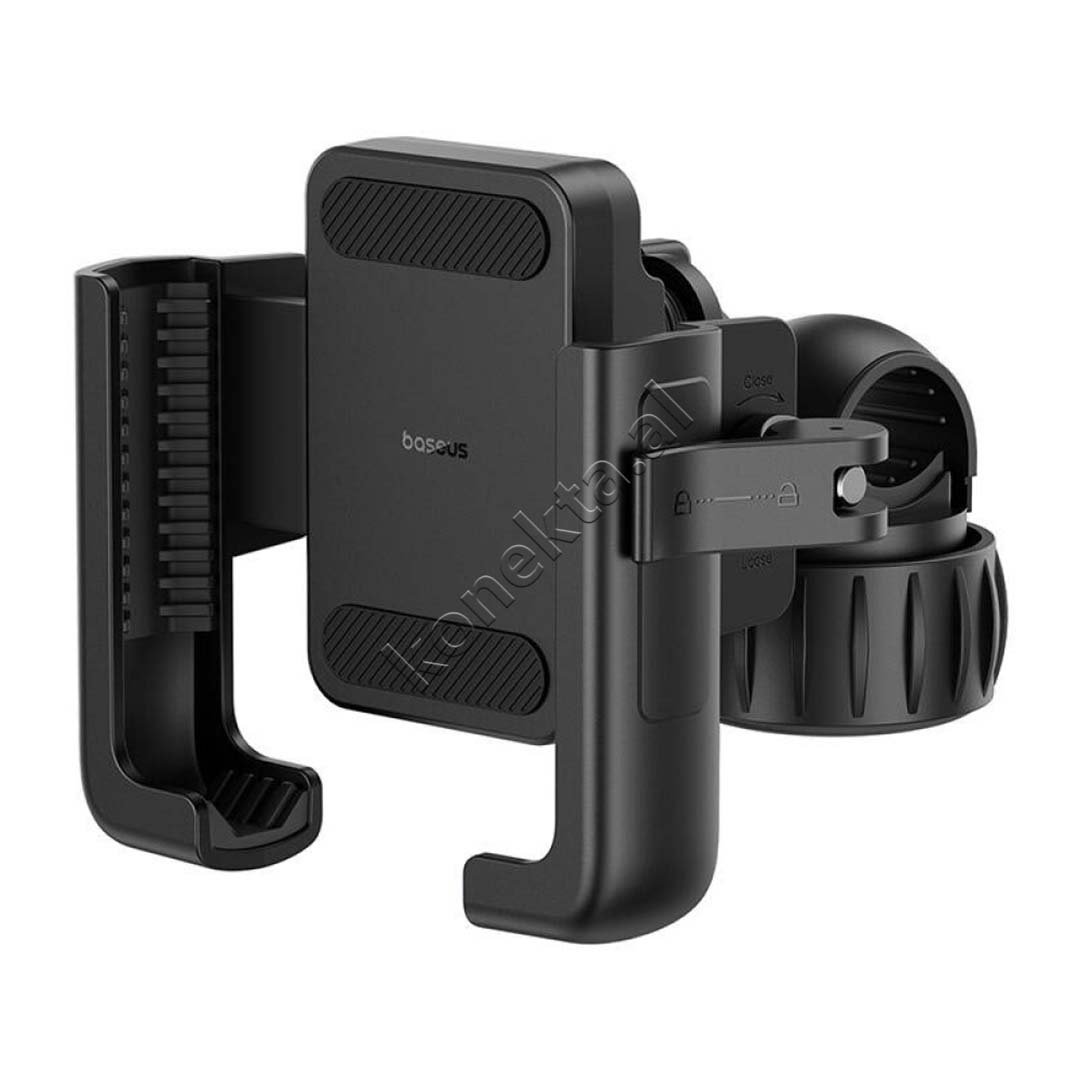 Baseus Bicycle and Motorcycle Phone Holder, Black - Image 1